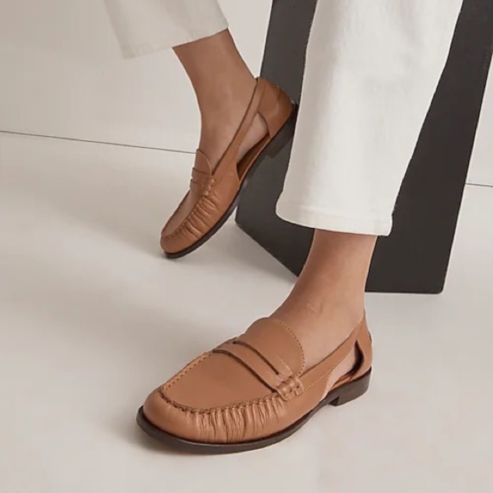 Madewell Cutout Leather Loafers